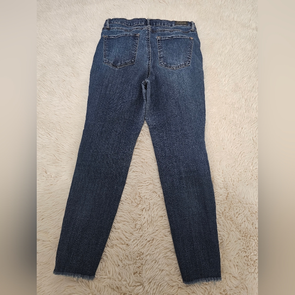 Elle Blue Skinny Jeans with Distressed Detailing - Picture 2 of 3